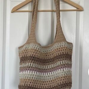 The Sak crochet striped purse